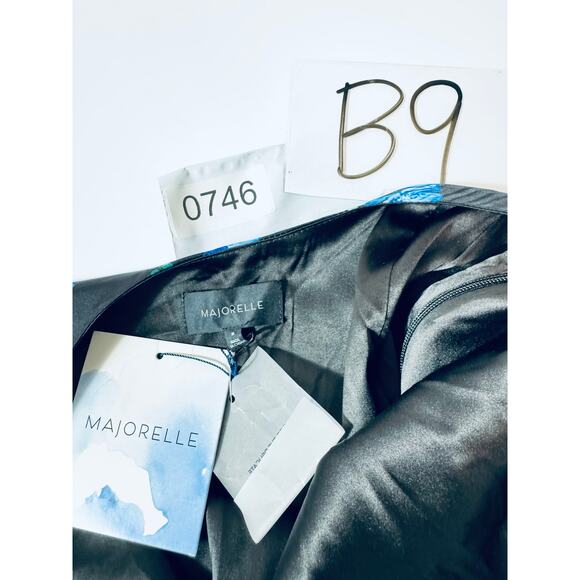 Majorelle Stellina Dress Floral Choker Neckline Backless Long Gown with Slit - Picture 14 of 14